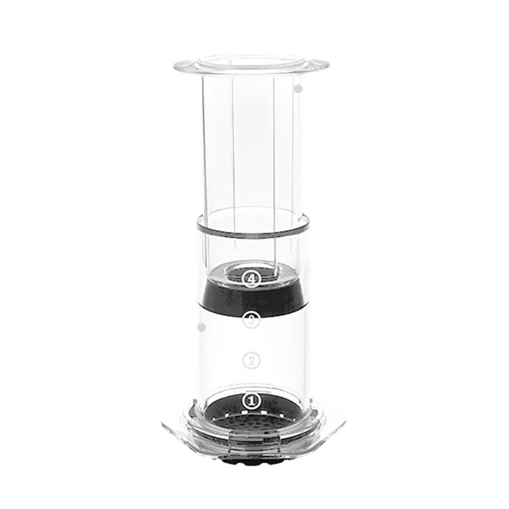 (image for) Outdoor Portable Hand-Press Coffee Maker Espresso Machine Portable French Press Coffee Maker Air Pressure Barista Tools with 100 Filter Paper